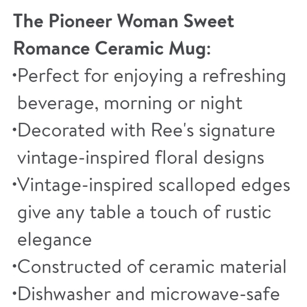 ๐ New Pioneer Woman Sweet Romance Blossoms Set of 4 Mugs - Picture 3 of 4